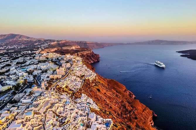 Santorini First-time Visitors Private Tour with Wine Tasting - Stop 1, Three Bells of Fira: Firostefani’s caldera balcony