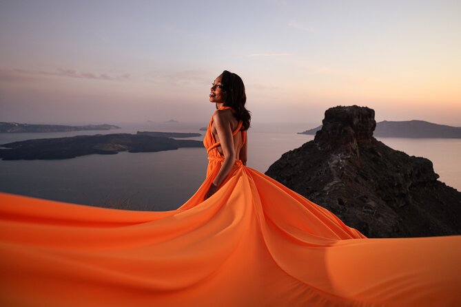 Santorini Flying Dress Photo Session Experience - Your Assistant Does the Work So You Can Focus