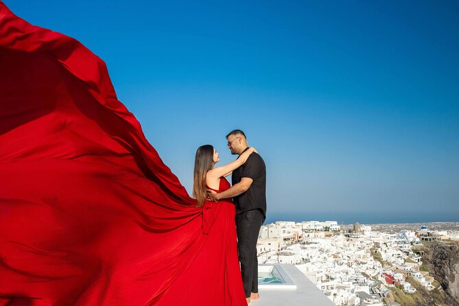 Santorini Flying Dress Photoshoot - Your Time Plan: About One Hour, With Room to Enjoy It