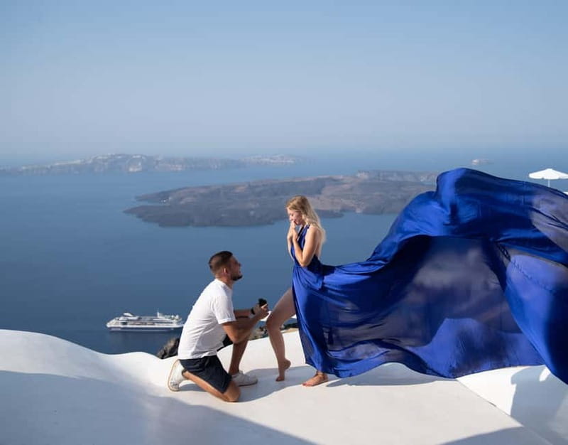 Santorini: Flying Dress Photoshoot Private Entry to Blue Dom - The start and finish: meeting point, timing, and how the 30-minute session plays out
