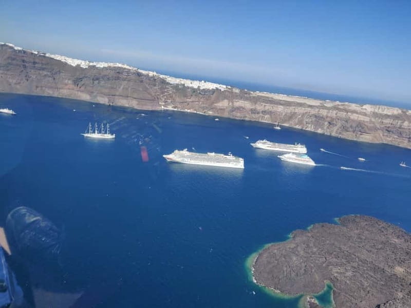 Santorini: Helicopter Sightseeing Flight Over Caldera - Private helicopter flight over Santorini’s caldera, Oia, and Fira