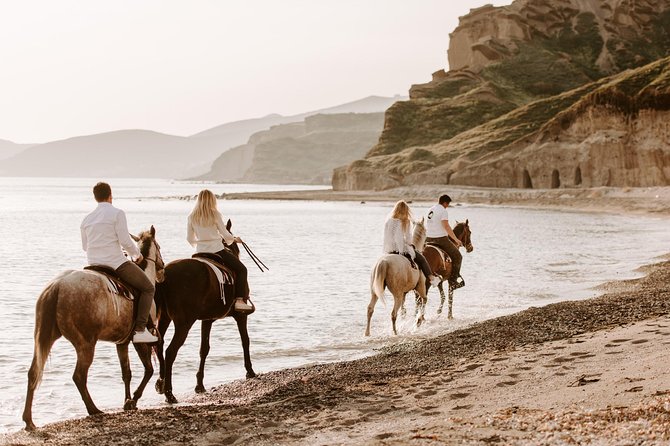 Santorini: Horse Riding to the Black Sandy Beach (Eros beach) - Eros Beach: What the Black Sand Looks Like and Why the Cliff Photos Matter