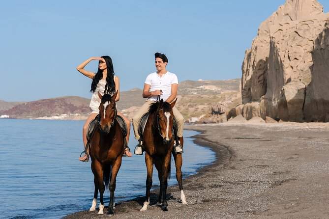 Santorini: Horse Riding to the Black Sandy Beach (Eros beach) - Helmets, Saddlebags, and the Safety Reality Check