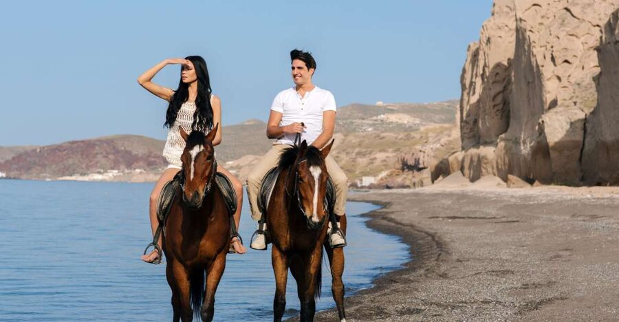 Santorini: Horseback Riding on the Black Sandy Eros Beach - How long is enough? Timing that works for most schedules