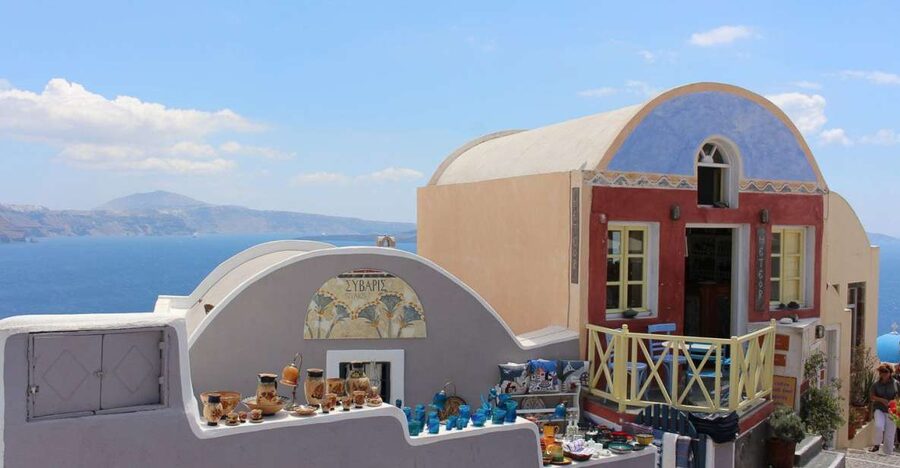 Santorini Island Bus Tour and Caldera Sunset Cruise - Prophet Elias monastery: Santorini’s highest view stop