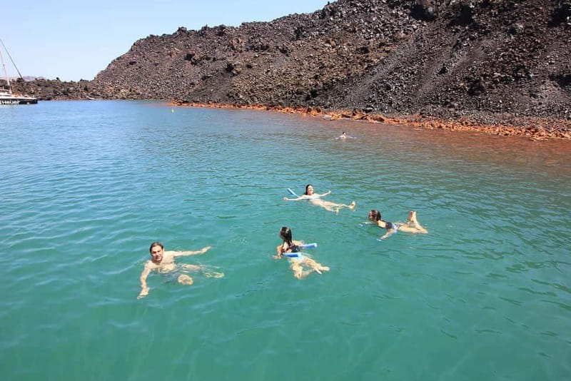 Santorini: Luxury Catamaran Cruise with Lunch, BBQ & Drinks - Thirasia Island time: the calm side of the volcano