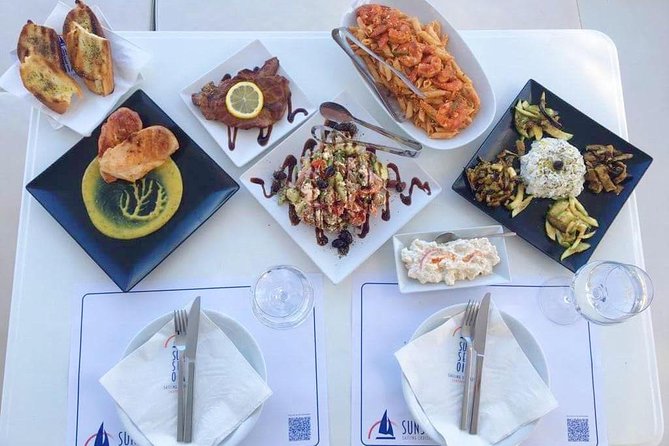 Santorini Luxury Catamaran Day Cruise with BBQ,drinks,transfer - Hot Springs swim: 30 minutes, admission included, and a smart swimsuit tip