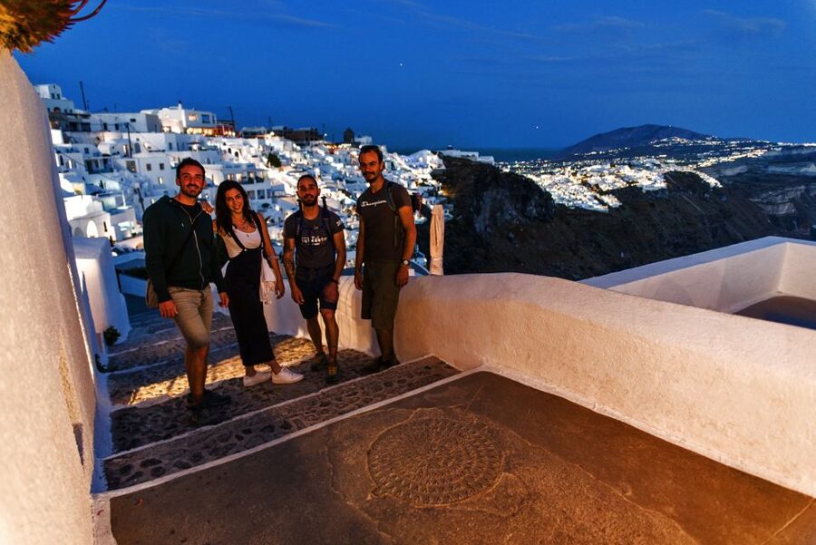 Santorini: Night Hike, Wine Tasting, and Greek Dinner - Key highlights at a glance