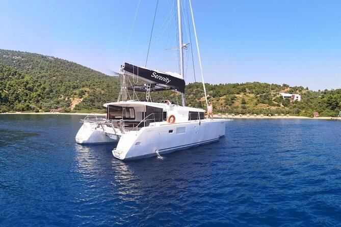 Santorini Oia: Caldera Private Day Cruise with BBQ & Drinks - Onboard setup: catamaran comfort, snorkeling gear, and drinks that keep the day easy