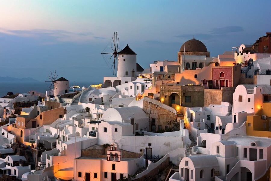Santorini Panoramic Firostefani & Oia Blue Dome Private Tour - Megalochori: the cave-house history stop that cools down the day
