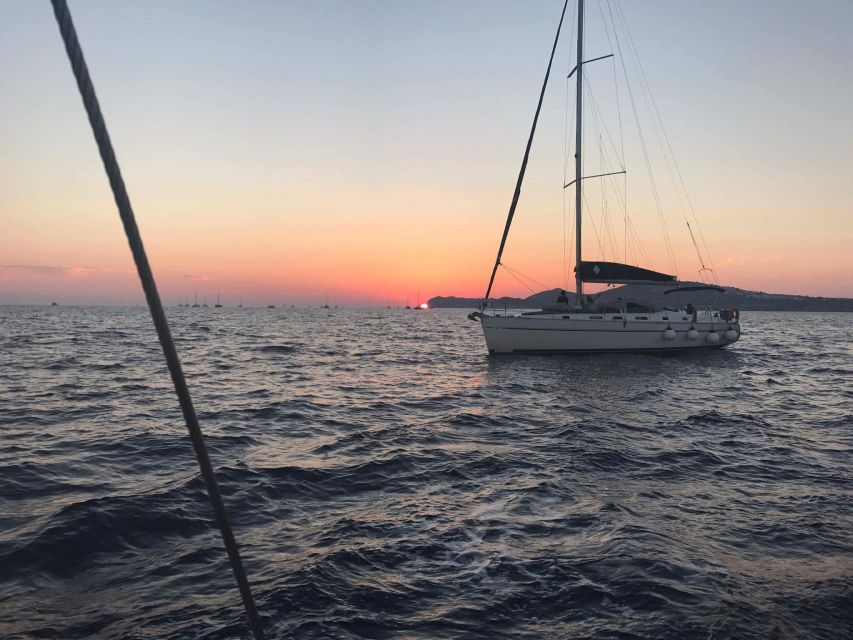Santorini: Private 5-Hour Sunset Sailing Tour with Dinner - The Thirassia stop: swimming, snorkeling, and a dinner with hanging villages