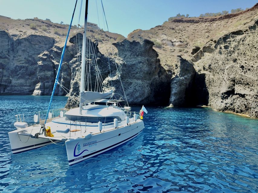 Santorini: Private All-In Catamaran Cruise, with Food|Drinks - The BBQ meal and drinks: the all-inclusive part that actually tastes good