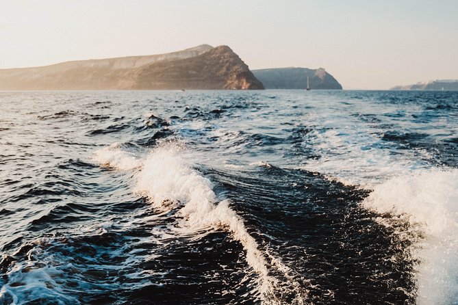 Santorini Private Catamaran Cruise with BBQ, Open Bar & Transfers - Thirasia views and a calmer side of the caldera