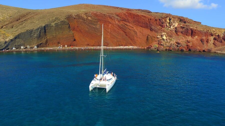Santorini: Private Catamaran Cruise with Food & Drinks - From Thira to Vlychada Marina: The Timing That Matters