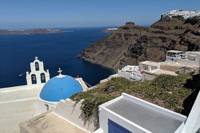 Santorini Private Custom Tours 3 - 7 Hours - Firostefani and the Blue Domed Church, then Megalochori’s older pace