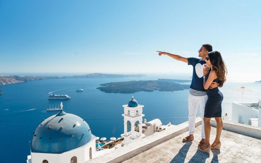Santorini: Private Customizable Car Tour with a Local Guide - The black-sand beach swim at Perivolos or Perissa