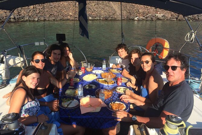 Santorini Private Daytime Sailing Cruise with Meal, Drinks &Transfer included - Vlychada departure and the Red and White beach photo stop