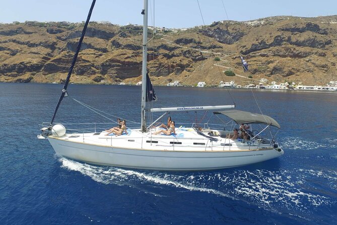 Santorini Private Daytime Sailing Cruise with Meal, Drinks &Transfer included - The captain and the onboard vibe that makes it feel personal
