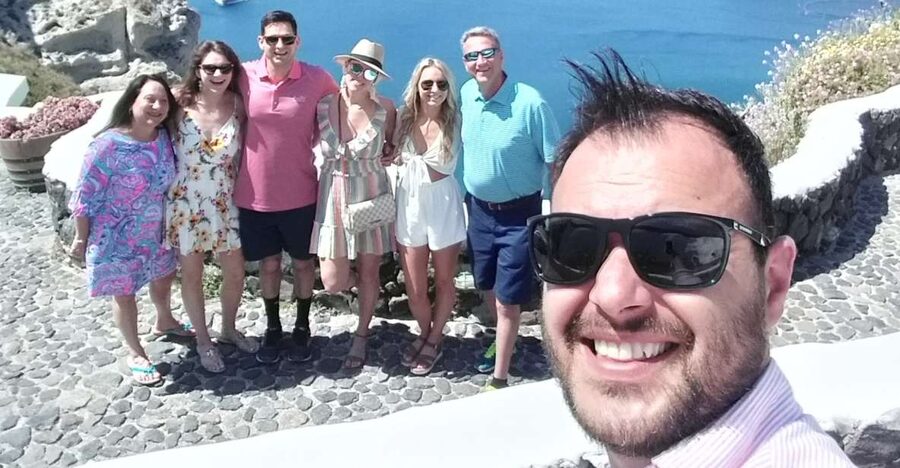 Santorini: Private Exclusive Tour with a Local Guide - Getting Picked Up in a Mercedes-Benz Van, Then Getting Your Bearings Fast