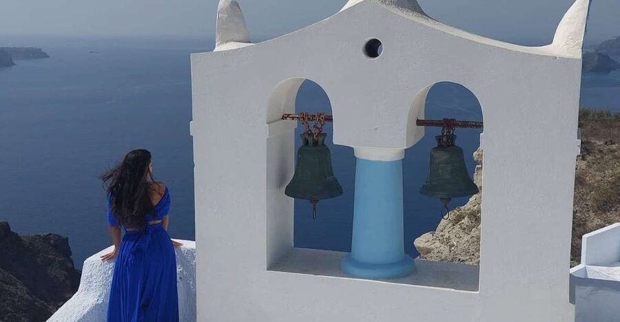 Santorini: Private Full Day Sunset Tour with Dinner - Emporio village for old streets, castle views, and a slower pace