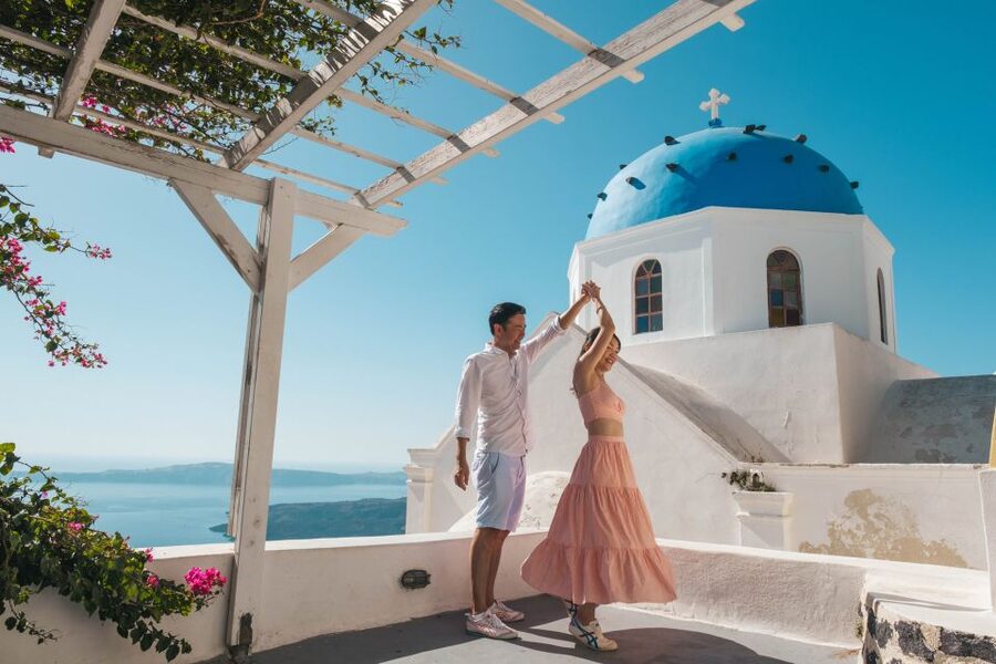 Santorini Private Photoshoot - Morning vs sunset: choosing the light you’ll actually want