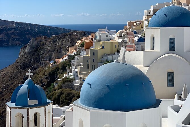 Santorini Private sightseeing land tours - Oia’s Castle Views: Blue Domes, Caldera Panoramas, and Photo Time