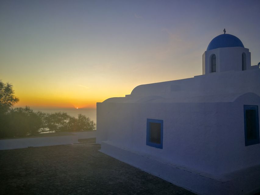 Santorini: Private Sunrise Tour with Breakfast and Oia Visit - Three Bells of Fira and the Firostefani volcano view