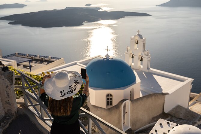 SANTORINI PRIVATE TOUR with Flexible Itinerary & Pickup - Firostefani’s Three Bells Church and Eruption Stories