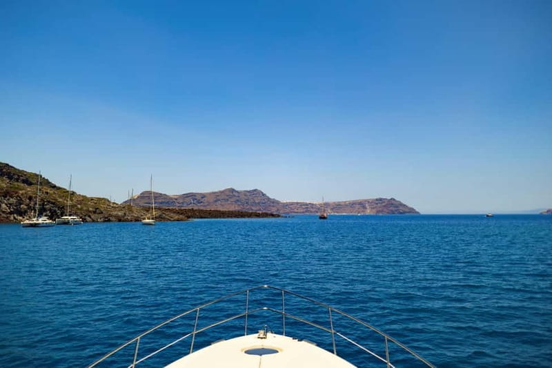 Santorini: Private Yacht Experience of Timeless Elegance - Pickup, Van Ride, and the Easy Start at Vlychada Marina