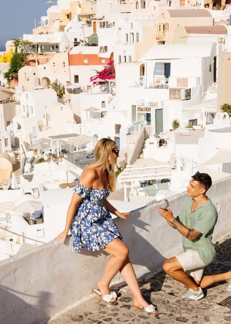 Santorini Proposal: A Luxury Photoshoot for Your Yes! Moment - The proposal moment: what happens right when it goes from nervous to yes