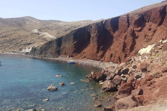 Santorini Round Tour - Red Beach photos, Black Beach swim or lunch (own expense)