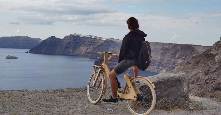 Santorini's Handcrafted Wooden E-Bike Rental - What the day is really about