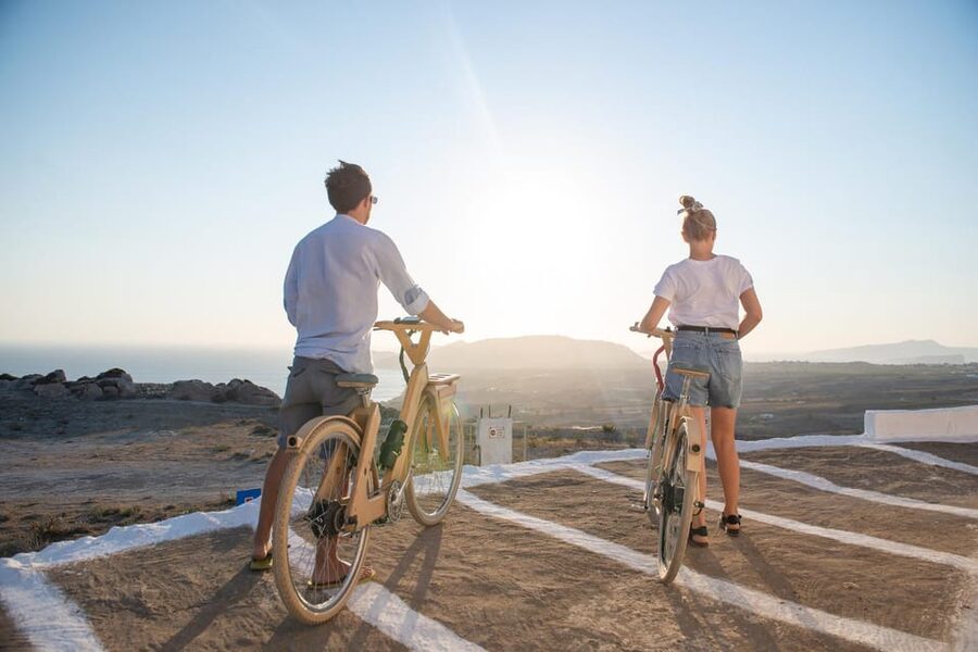 Santorini's Private 2-hour Wooden E-bike Tour - Emporio village lanes: the part you will remember for the walking