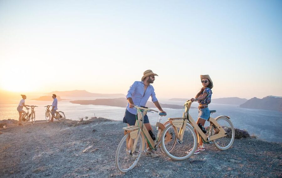 Santorini's Private 2-hour Wooden E-bike Tour - Emporio Castle: medieval defense, narrow alleys, and why it matters