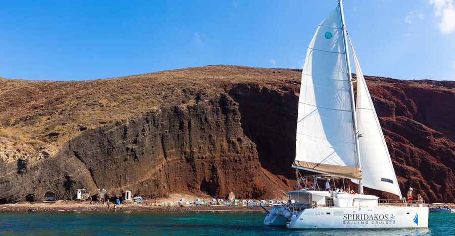 Santorini: Sailing Catamaran Cruise with BBQ and Drinks - Getting from Thera to the port without stress