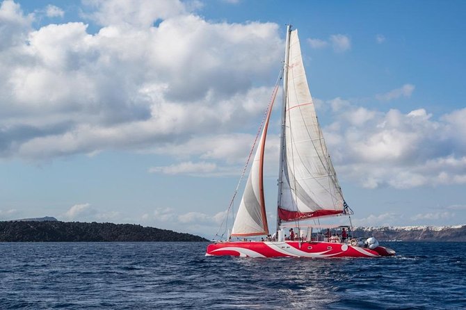 Santorini Sailing Dream Catcher with BBQ Lunch and Drinks - Red Beach and White Beach: short swims, big photo energy