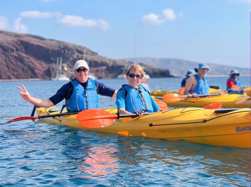 Santorini: Sea Caves Kayak Trip with Snorkeling and Picnic - Transportation, timing, and why 7 hours feels right