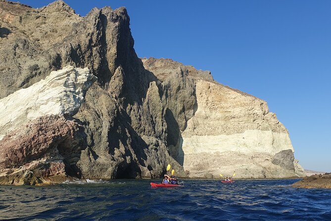 Santorini Sea Kayak - South Discovery, Small Group incl. Sea Caves and picnic - Stop 1: Red Beach, Volcanic Color, and a Quick Start on the Water