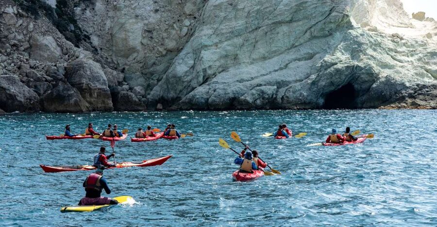 Santorini: Sea Kayaking with Light Lunch - Black Mountain to the Sea Cave: Where the Route Turns From Pretty to Personal