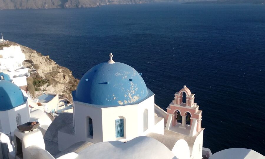Santorini: Small-Group Highlights Tour of Venetian Castles - First stop: Pyrgos Kallistis and the caldera-from-up-top feeling