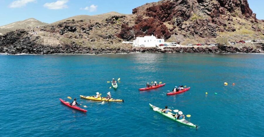 Santorini: South Sea Kayaking Tour with Sea Caves and Picnic - White Beach: Snorkeling Gear, Swim Time, and a Picnic That Actually Feels Like Lunch