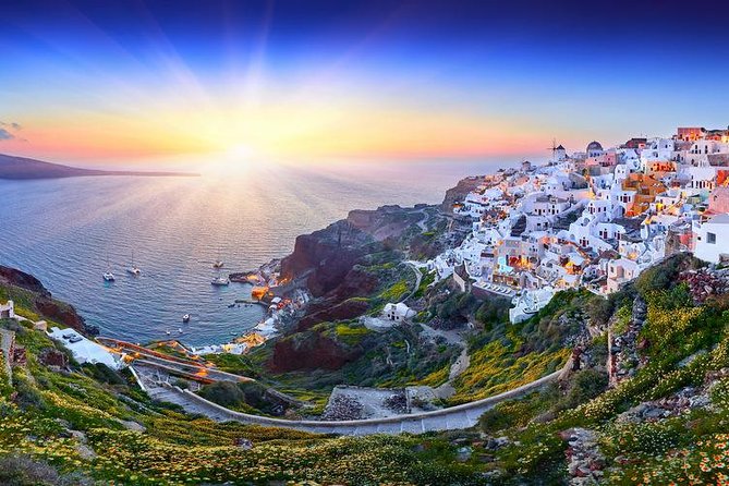 Santorini Sunset Dinner Cruise Including Nea Kameni Visit - Dinner while moored near Thirasia: included, but not fancy