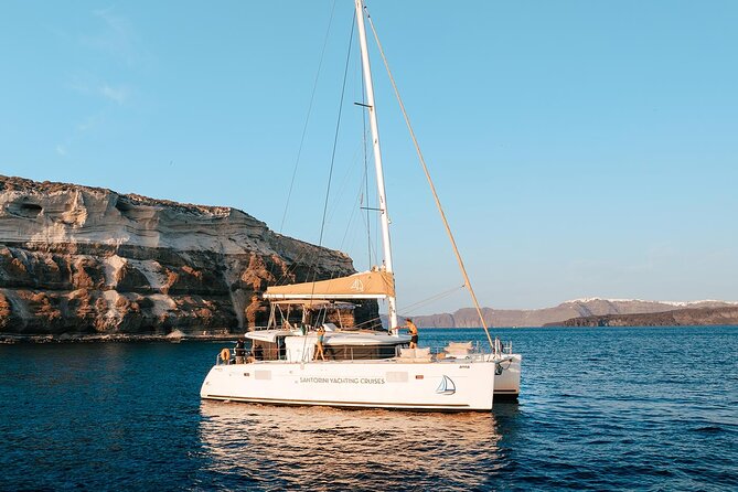 Santorini Sunset Sailing Cruise: Dinner, BBQ, Open Bar, Transfers - Mesa Pigadia Beach: Swimming and Snorkeling Time Plus Greek Dinner