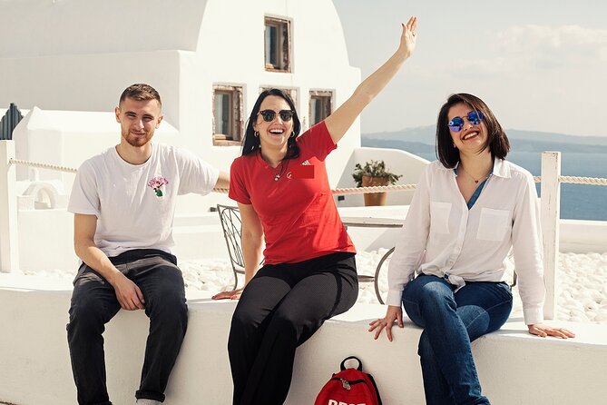 Santorini Sunset Walking Tour inc. tastings and 5 drinks - Three Bells of Fira: Seafood Bites, Blue Domes, and Craft Beer