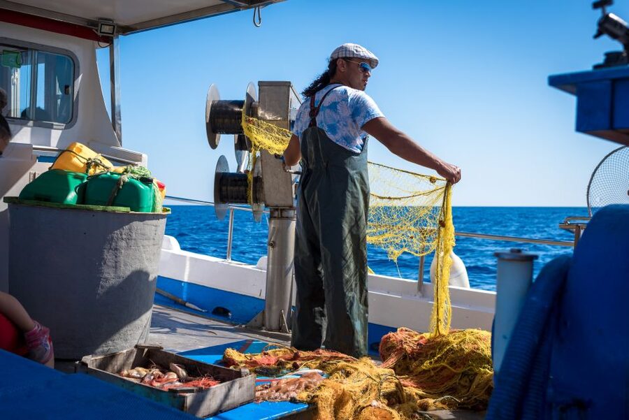Santorini: Traditional Fishing Trip and Fresh Fish Lunch - Swim and snorkel time with masks included