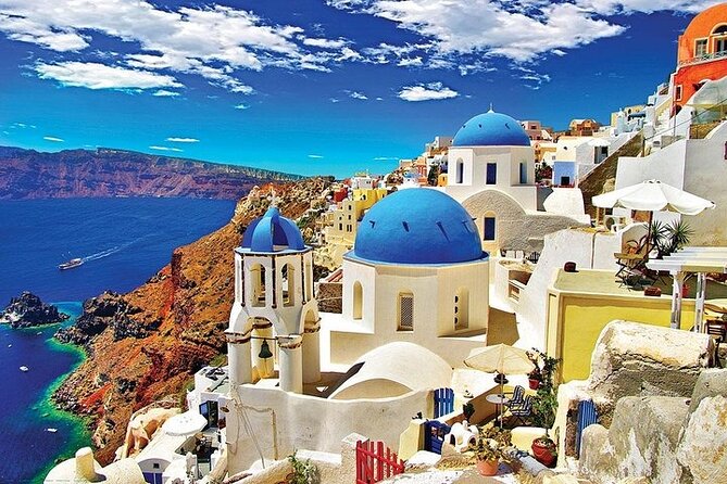 Santorini Ultimate Destinations - Red Beach for color, then Perissa Black Sand for swim time