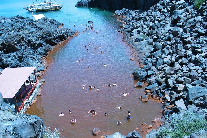 Santorini Volcanic Islands Cruise: Volcano, Hot Springs and Thirassia - Stop 3: Palea Kameni hot springs, warm water, and quick swim time