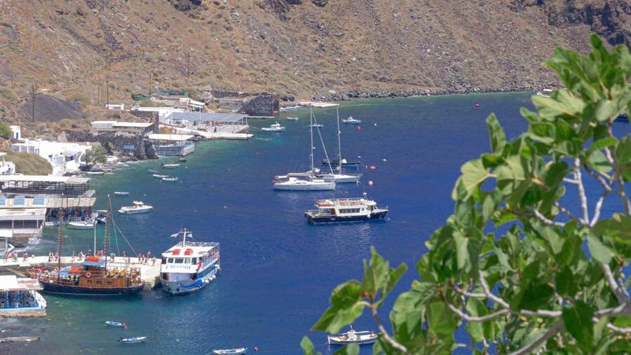 Santorini Volcano, Hot Springs Adventure - Palea Kameni hot springs: 30 minutes, provided noodles, and the sulfur reality