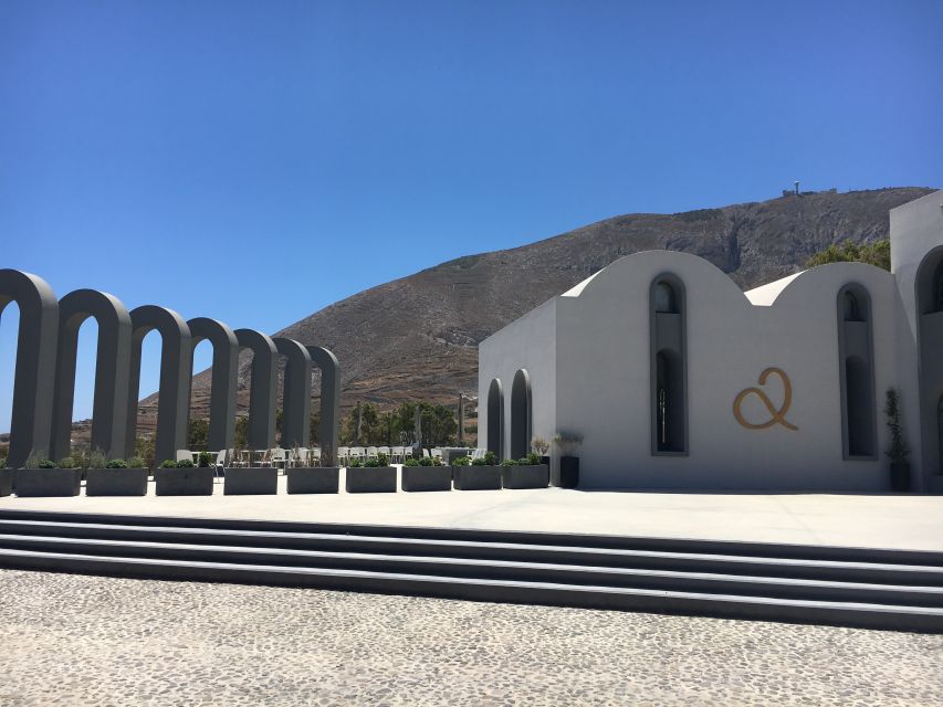 Santorini: Wine Tasting Tour & Sunset Viewing - Winery stops 1 and 2: 75 minutes each, plus cheese pairings and cellar time