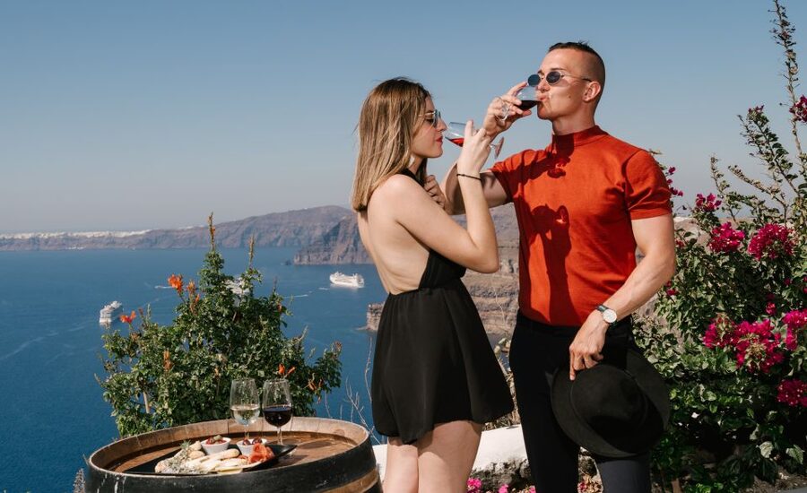 Santorini: Wine Tasting Tour to 3 Wineries with Transfer - Canava Roussos outdoor tasting: where the day slows down